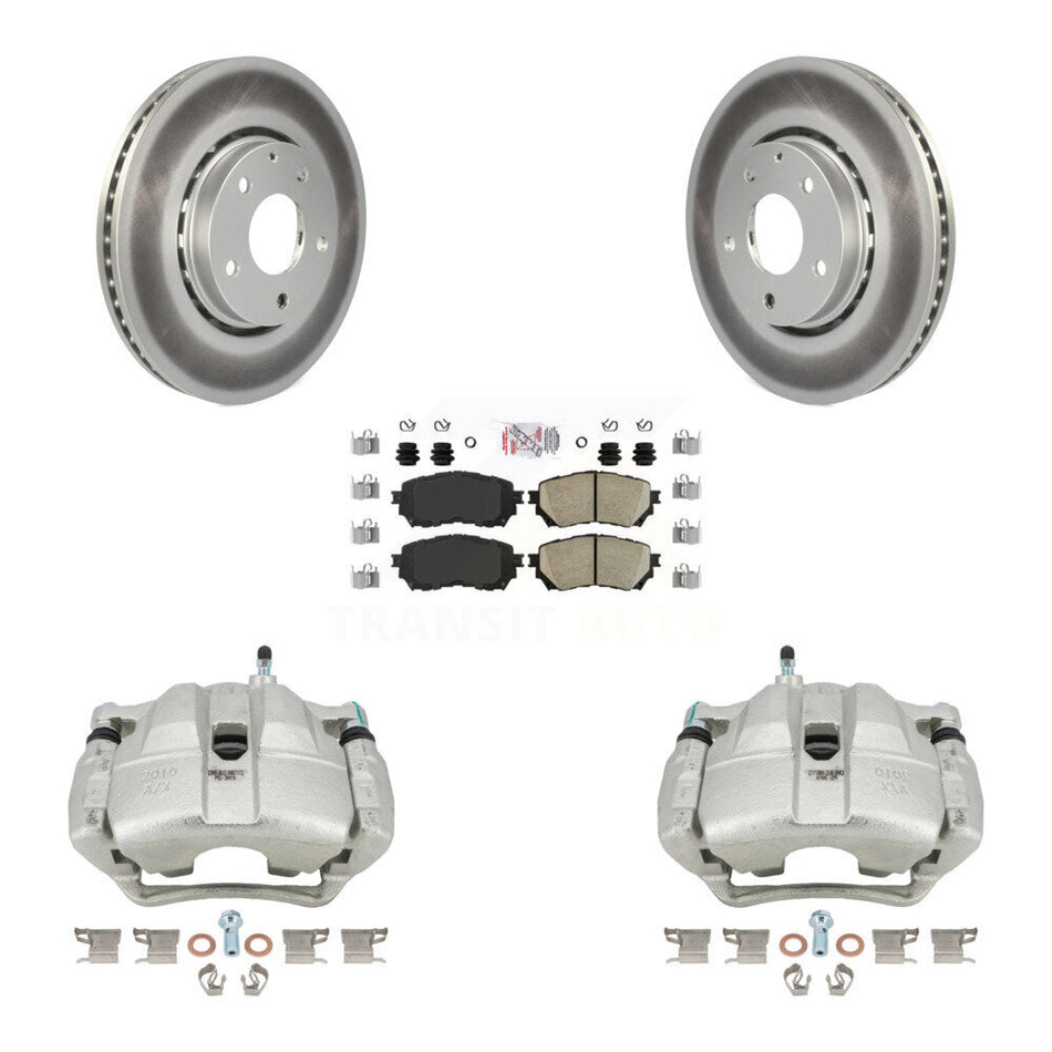 Front Brake Caliper Coat Rotor Ceramic Pad Kit For 2019-2021 Mazda 6 Naturally Aspirated KCG-100326N