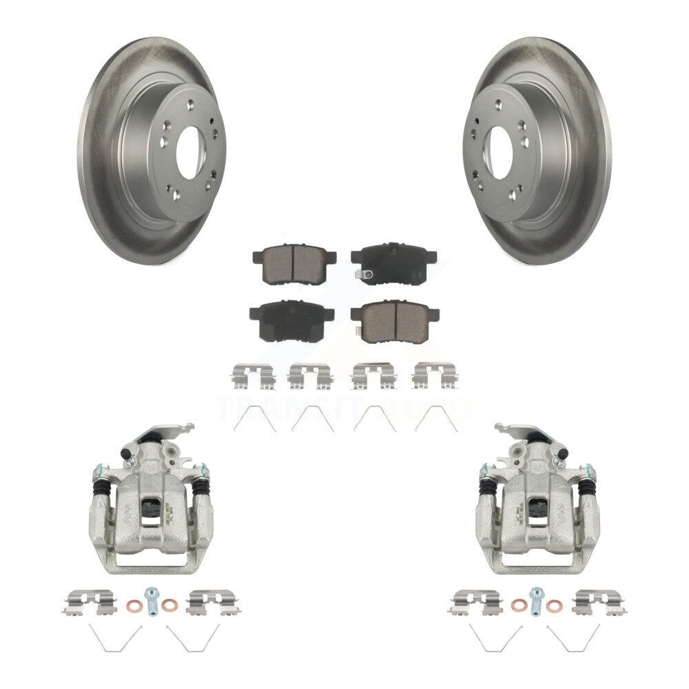 Rear Disc Brake Caliper Coated Rotors And Ceramic Pads Kit For Honda Accord KCG-100328C