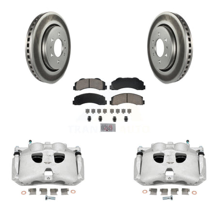 Front Disc Brake Caliper Coat Rotors & Ceramic Pad Kit For Ford F-150 Expedition Lincoln KCG-100334N