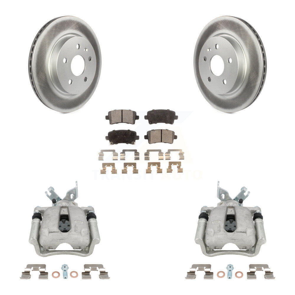 Rear Disc Brake Caliper Coated Rotors And Ceramic Pads Kit For Buick Regal LaCrosse 2.4L KCG-100334T