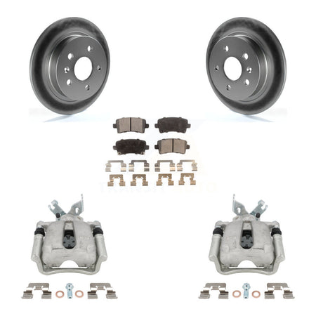 Rear Brake Caliper Coat Rotors Ceramic Pad Kit For Buick Regal LaCrosse Chevrolet Malibu KCG-100336T