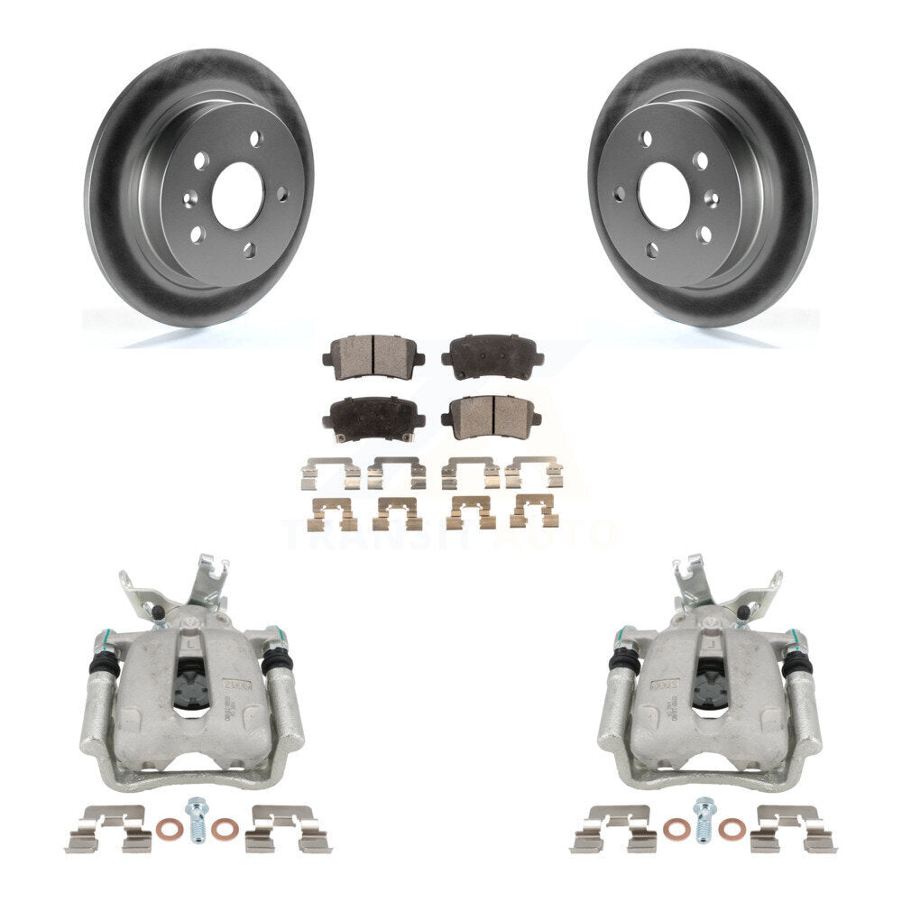 Rear Disc Brake Caliper Coated Rotors And Ceramic Pads Kit For Chevrolet Malibu Limited KCG-100338T