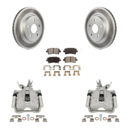 Rear Disc Brake Caliper Coated Rotors And Ceramic Pads Kit For Chevrolet Malibu Limited KCG-100339T