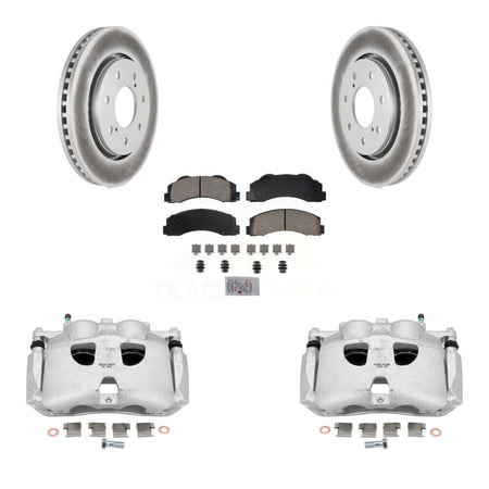 Front Brake Caliper Coat Rotors & Ceramic Pad Kit For 10-11 Ford F-150 With 7 Lug Wheels KCG-100340N
