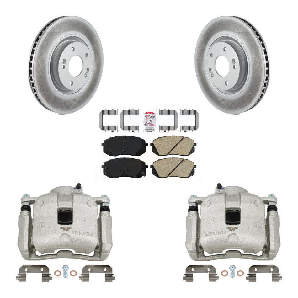 Front Brake Caliper Coat Rotor And Ceramic Pad Kit For 2016 Hyundai Tucson From 05 08 15 KCG-100344N
