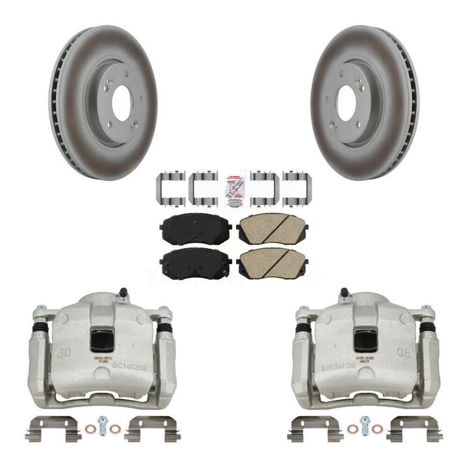 Front Brake Caliper Coat Rotors Ceramic Pad Kit For 2016 Kia Sportage 2.4L From 12 10 15 KCG-100346N