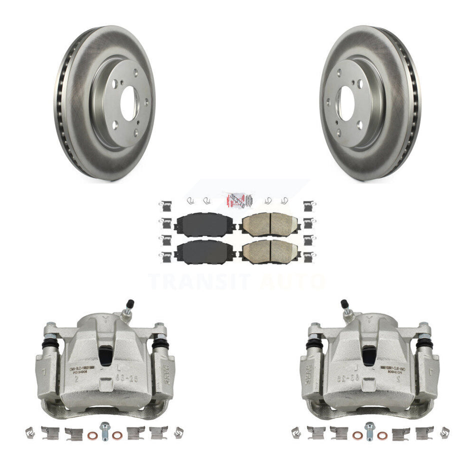 Front Disc Brake Caliper Coated Rotors And Ceramic Pads Kit For Toyota RAV4 Scion xB Prius V Lexus HS250h KCG-100357N