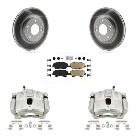Front Disc Brake Caliper Coat Rotor & Ceramic Pad Kit For 2011-2012 Hyundai Elantra 1.8L KCG-100389N