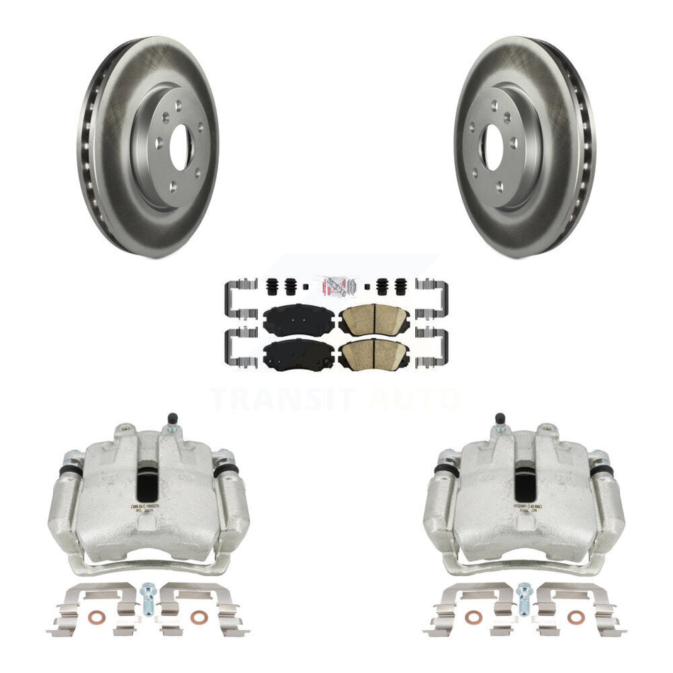 Front Disc Brake Caliper Coated Rotors And Ceramic Pads Kit For Chevrolet Equinox GMC Terrain Malibu Impala Buick LaCrosse Regal Allure KCG-100422N