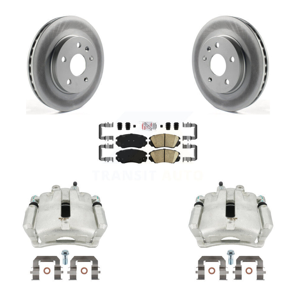 Front Disc Brake Caliper Coated Rotors And Ceramic Pads Kit For Chevrolet Malibu Buick LaCrosse Limited Regal KCG-100426N