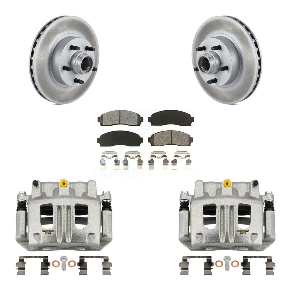 Front Brake Caliper Coat Rotor & Semi-Metallic Pad Kit For Ford Ranger Mazda B3000 B2300 KCG-100434S