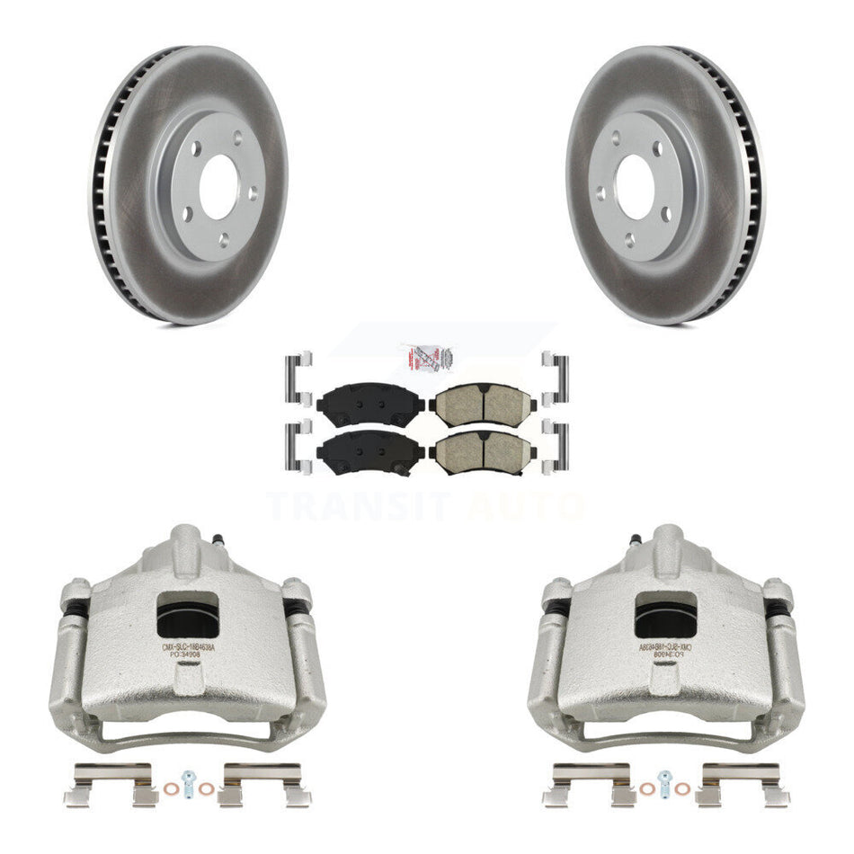 Front Brake Caliper Coat Rotors Ceramic Pad Kit For Chevrolet Impala Buick LeSabre Monte KCG-100435N
