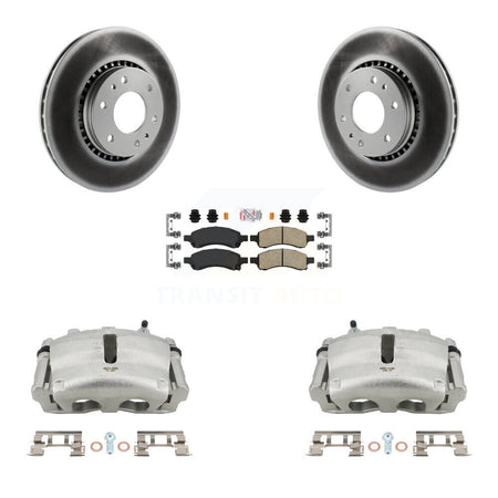 Front Brake Caliper Coat Rotors & Ceramic Pad Kit For Chevrolet Trailblazer GMC Envoy XL KCG-100442N