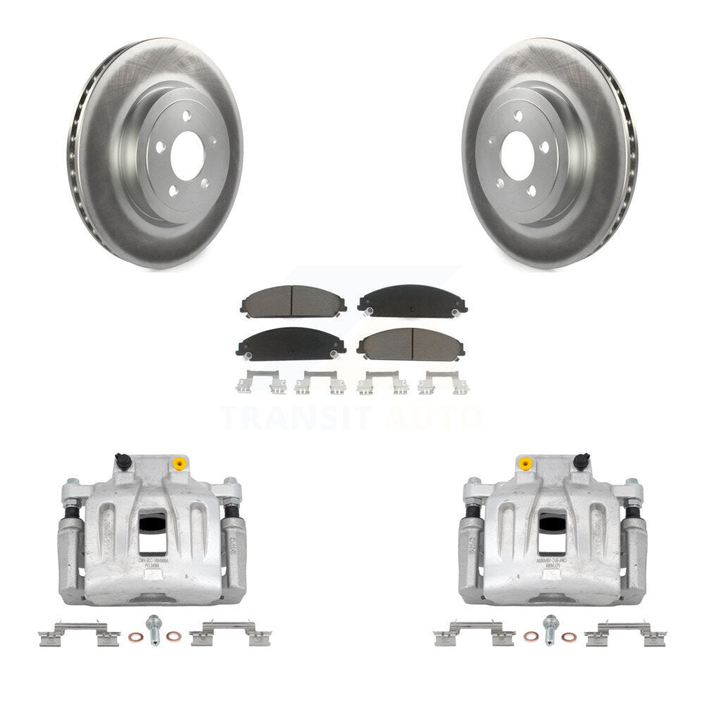 Front Brake Caliper Coat Rotor Ceramic Pad Kit For Chrysler 300 Dodge Charger Challenger KCG-100443C