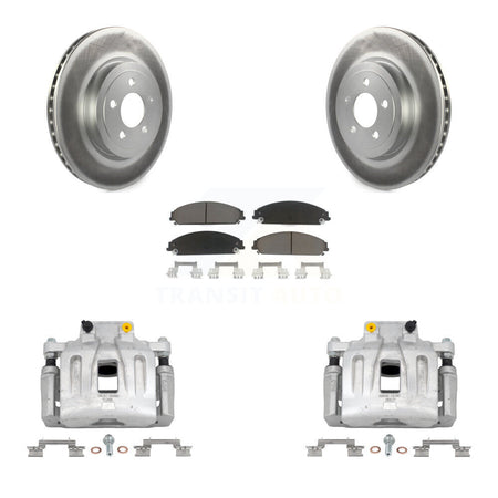 Front Brake Caliper Coat Rotor Ceramic Pad Kit For Chrysler 300 Dodge Charger Challenger KCG-100443C