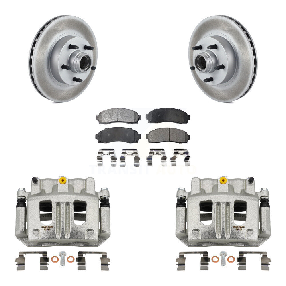 Front Brake Caliper Coat Rotor & Semi-Metallic Pad Kit For Ford Ranger Mazda B3000 B2300 KCG-100444P