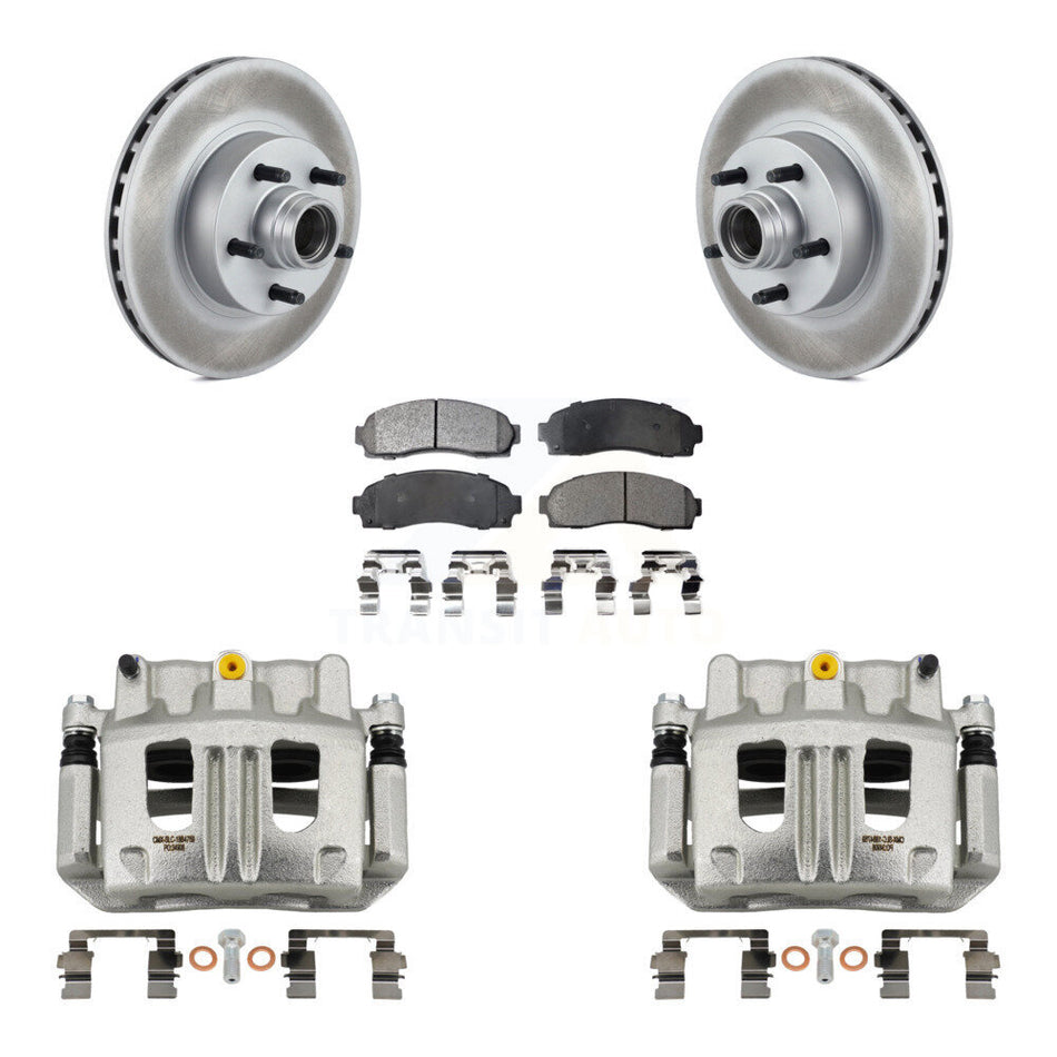 Front Brake Caliper Coat Rotor & Semi-Metallic Pad Kit For Ford Ranger Mazda B3000 B2300 KCG-100444P