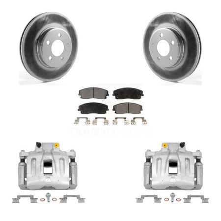 Front Brake Caliper Coat Rotor Ceramic Pad Kit For Chrysler 300 Dodge Charger Challenger KCG-100447T