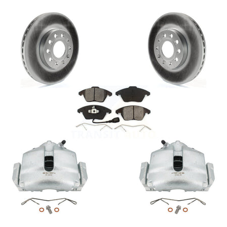 Front Brake Caliper Coat Rotor Semi-Metallic Pad Kit For Volkswagen Jetta Golf Beetle A3 KCG-100451S