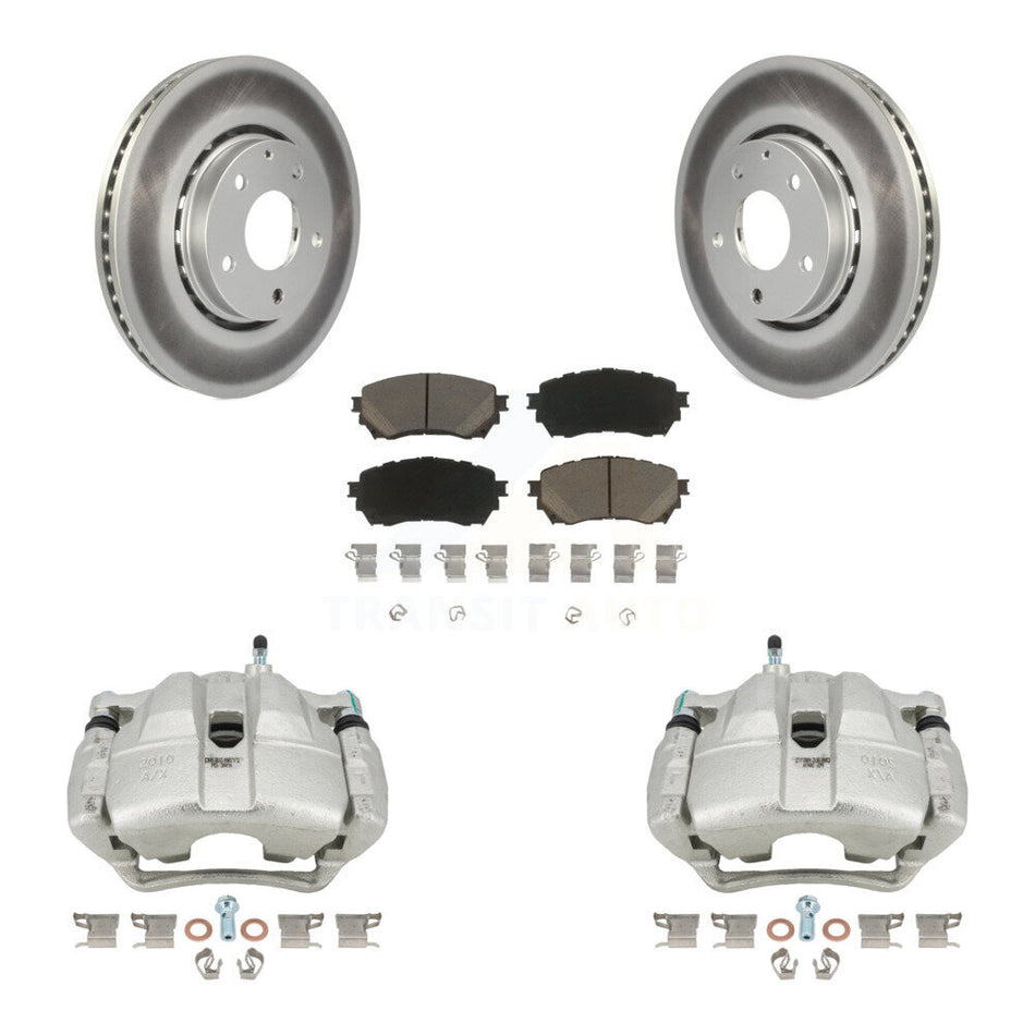 Front Brake Caliper Coat Rotor Ceramic Pad Kit For 2019-2021 Mazda 6 Naturally Aspirated KCG-100453C
