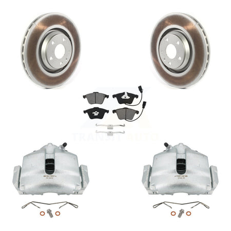 Front Disc Brake Caliper Coated Rotors And Semi-Metallic Pads Kit For Audi TT Quattro KCG-100453S