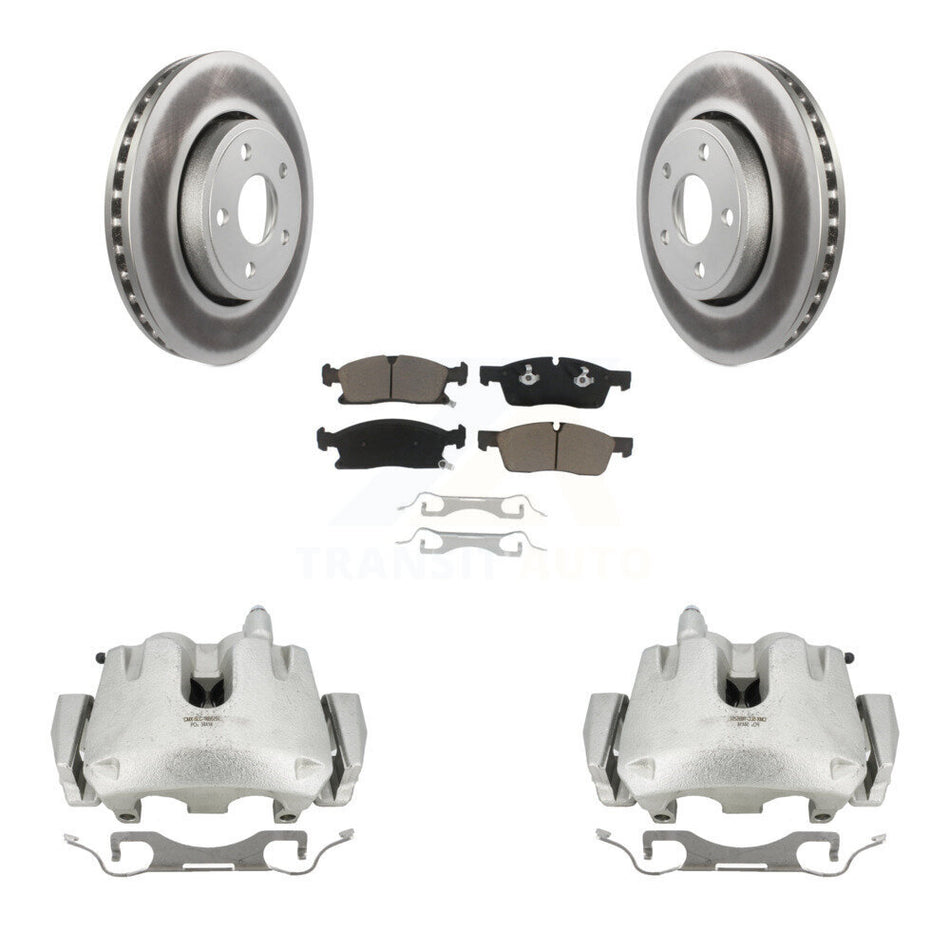 Front Brake Caliper Coat Rotor And Ceramic Pad Kit For Jeep Grand Cherokee Dodge Durango KCG-100456C