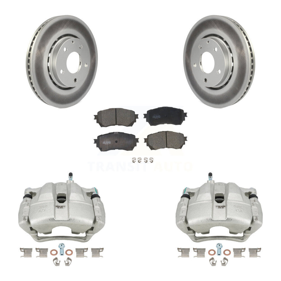 Front Brake Caliper Coat Rotor Ceramic Pad Kit For 2019-2021 Mazda 6 Naturally Aspirated KCG-100458T