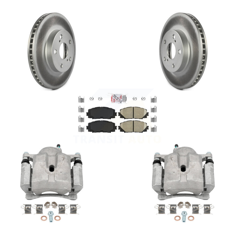 Front Brake Caliper Coat Rotor And Ceramic Pad Kit For Toyota Prius Lexus CT200h Plug-In KCG-100460N