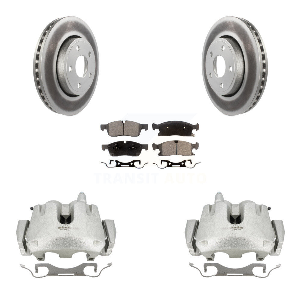 Front Brake Caliper Coat Rotor And Ceramic Pad Kit For Jeep Grand Cherokee Dodge Durango KCG-100461T