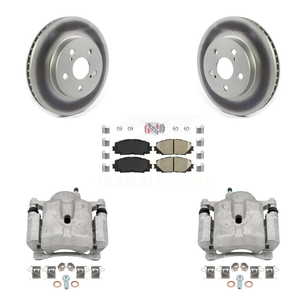 Front Disc Brake Caliper Coated Rotor And Ceramic Pad Kit For Toyota Corolla Prius Prime KCG-100462N