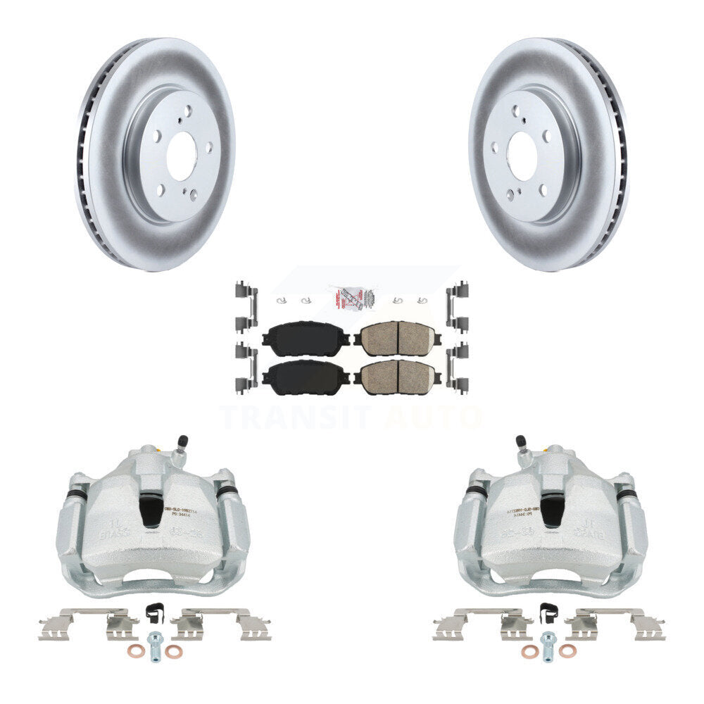 Front Brake Caliper Coat Rotor And Ceramic Pad Kit For Toyota Sienna Camry Solara Avalon KCG-100464N