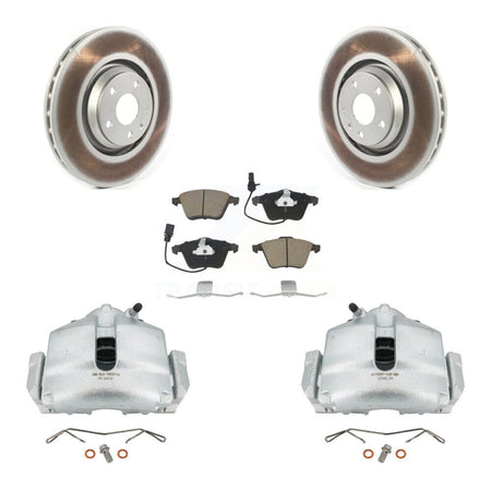 Front Disc Brake Caliper Coated Rotors And Ceramic Pads Kit For Audi TT Quattro KCG-100468C