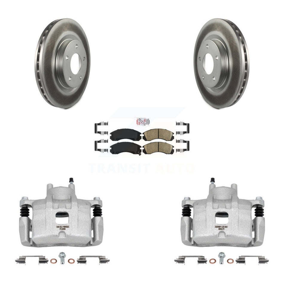 Front Disc Brake Caliper Coated Rotors And Ceramic Pads Kit For Mitsubishi Lancer KCG-100470N