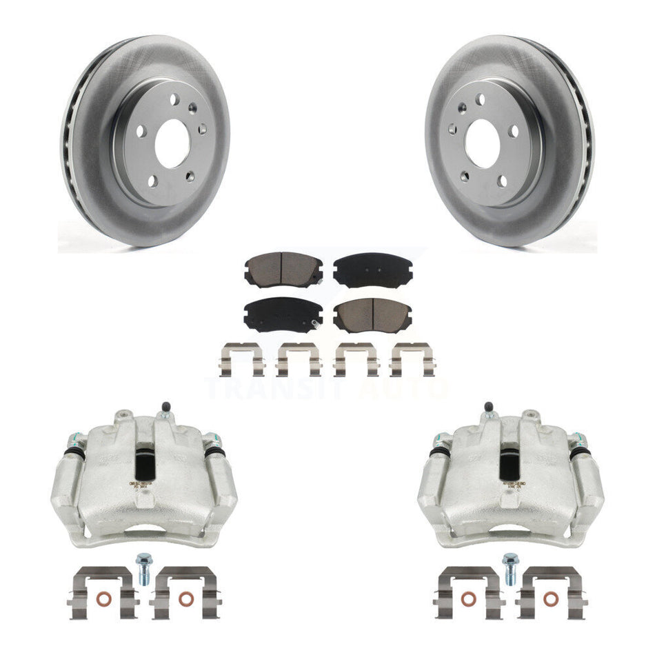 Front Brake Caliper Coat Rotor Ceramic Pad Kit For Chevrolet Malibu Buick Regal LaCrosse KCG-100472C