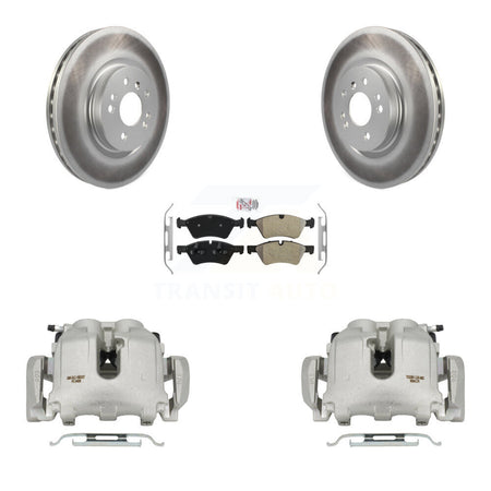 Front Brake Caliper Coat Rotors Semi-Metallic Pad Kit For Mercedes-Benz ML350 R350 ML500 KCG-100472N