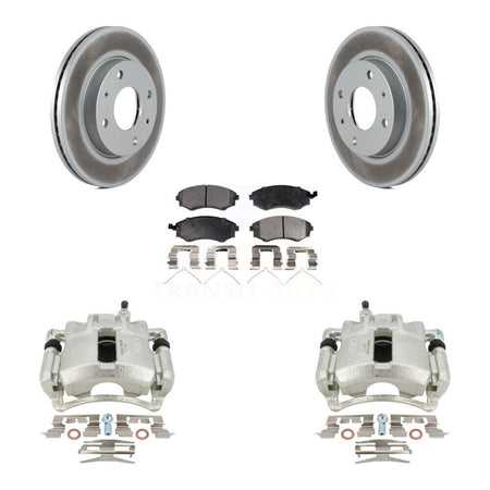 Front Brake Caliper Coat Rotors Semi-Metallic Pad Kit For 02 Hyundai Elantra To 10 31 01 KCG-100472P