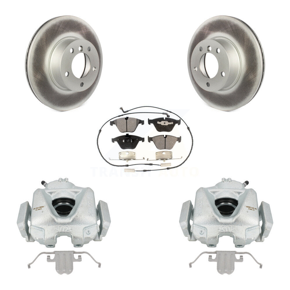 Front Disc Brake Caliper Coat Rotors & Ceramic Pad Kit For BMW 328i xDrive 323i X1 328xi KCG-100474T