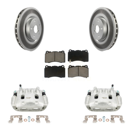 Front Disc Brake Caliper Coated Rotors And Ceramic Pads Kit For Subaru Impreza WRX KCG-100486C