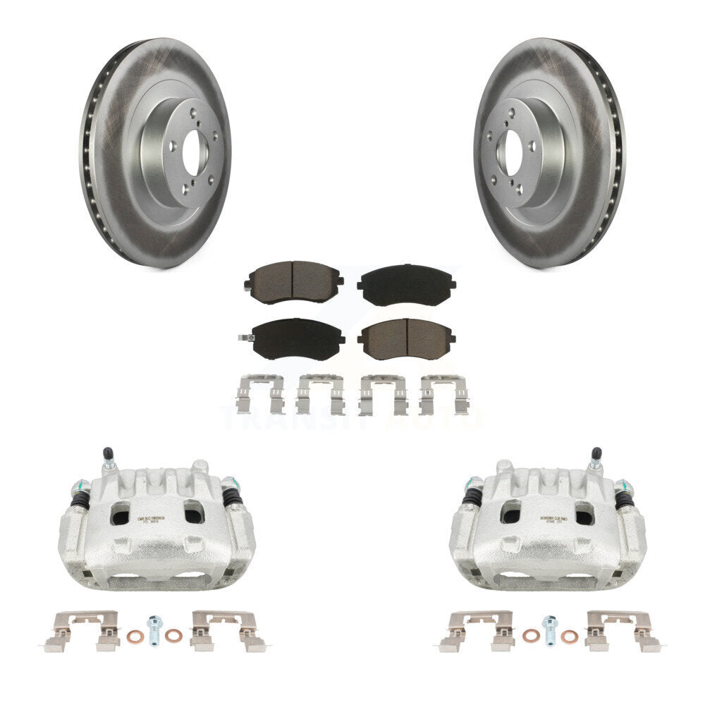Front Brake Caliper Coat Rotors Ceramic Pad Kit For Subaru Forester Impreza Outback Baja KCG-100488C