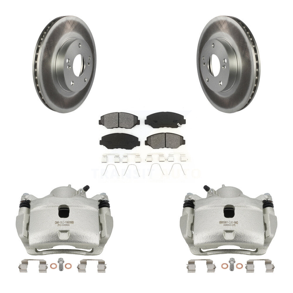 Front Brake Caliper Coat Rotors & Semi-Metallic Pad Kit For Honda Civic Accord Fit Acura KCG-100489S