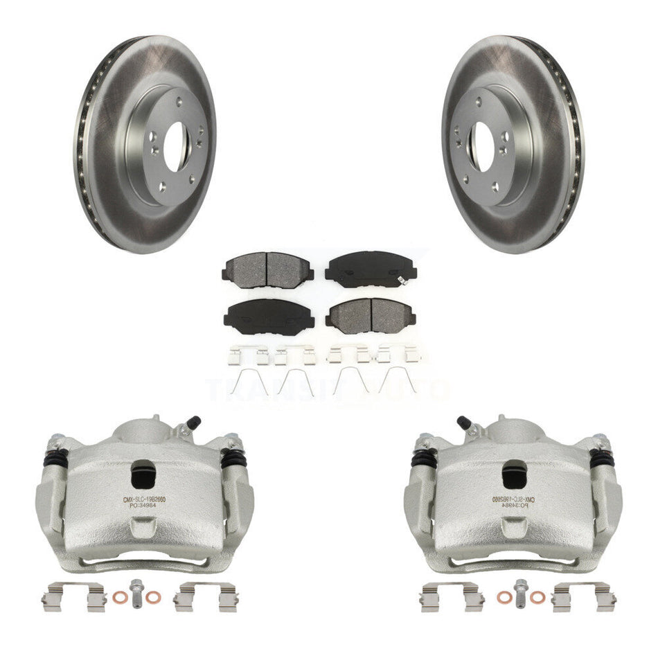 Front Brake Caliper Coat Rotors & Semi-Metallic Pad Kit For Honda Civic Accord Fit Acura KCG-100489S