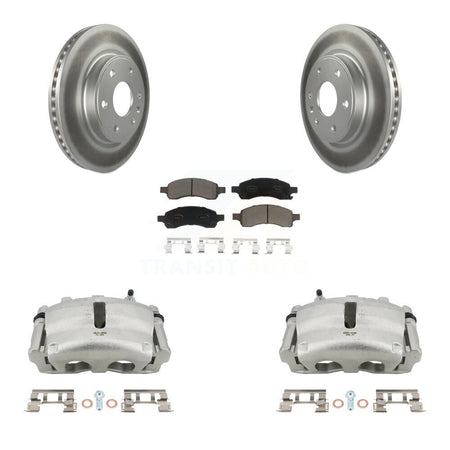 Front Brake Caliper Coat Rotors & Ceramic Pad Kit For GMC Acadia Buick Enclave Chevrolet KCG-100491C
