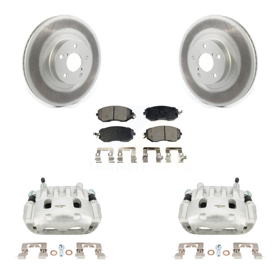 Front Brake Caliper Coat Rotors Ceramic Pad Kit For Subaru Forester Impreza XV Crosstrek KCG-100494T