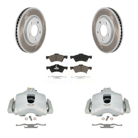Front Brake Caliper Coat Rotor & Ceramic Pad Kit For Dodge Grand Caravan Chrysler Town KCG-100495C