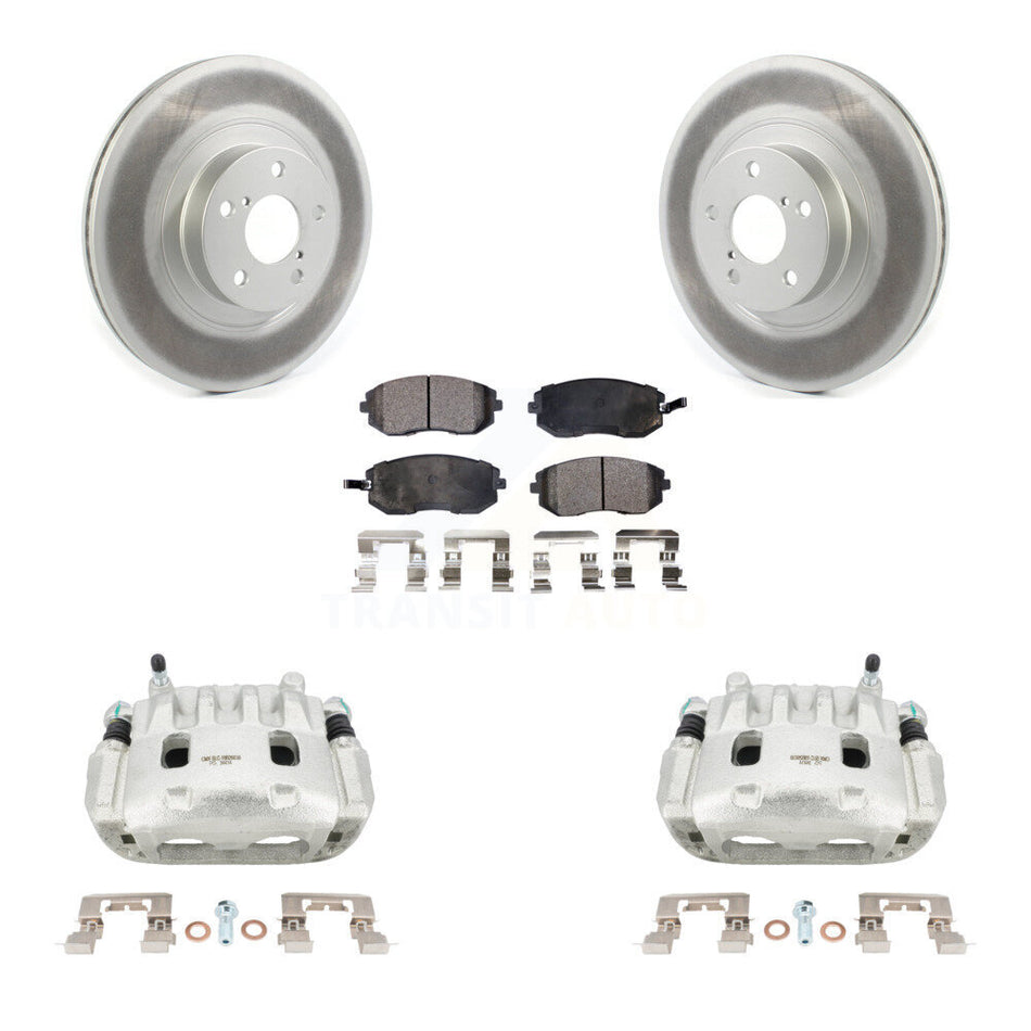 Front Brake Caliper Coat Rotors & Ceramic Pad Kit For Subaru Outback Impreza Legacy Baja KCG-100496T