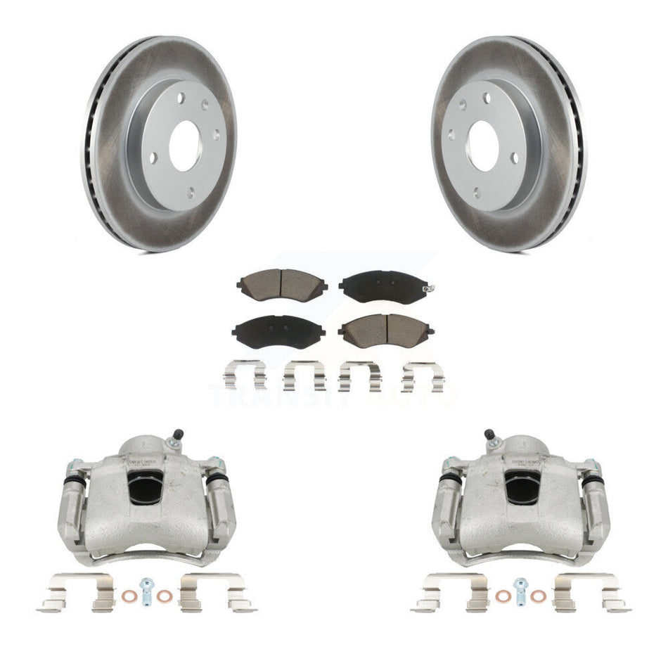 Front Brake Caliper Coat Rotor & Ceramic Pad Kit For Chevrolet Optra Suzuki Forenza Reno KCG-100498C