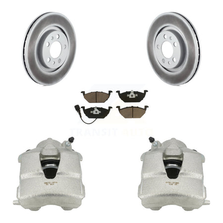 Front Brake Caliper Coat Rotor And Ceramic Pad Kit For Volkswagen Jetta Beetle Golf City KCG-100499C