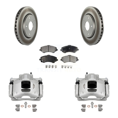 Front Brake Caliper Coat Rotors Semi-Metallic Pad Kit For Dodge Grand Caravan Chrysler & KCG-100500P