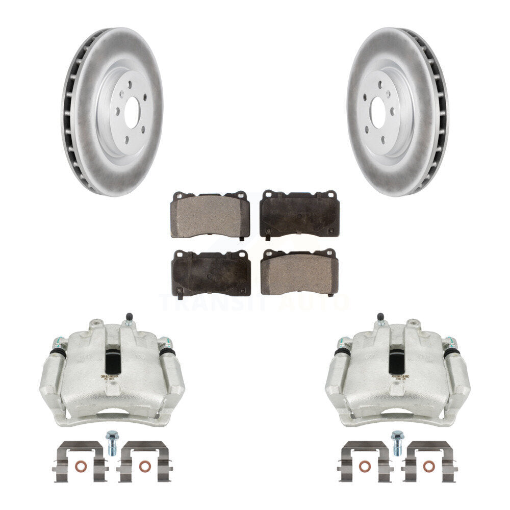 Front Brake Caliper Coat Rotor Ceramic Pad Kit For Buick Regal 2.4L With Brembo Calipers KCG-100501T