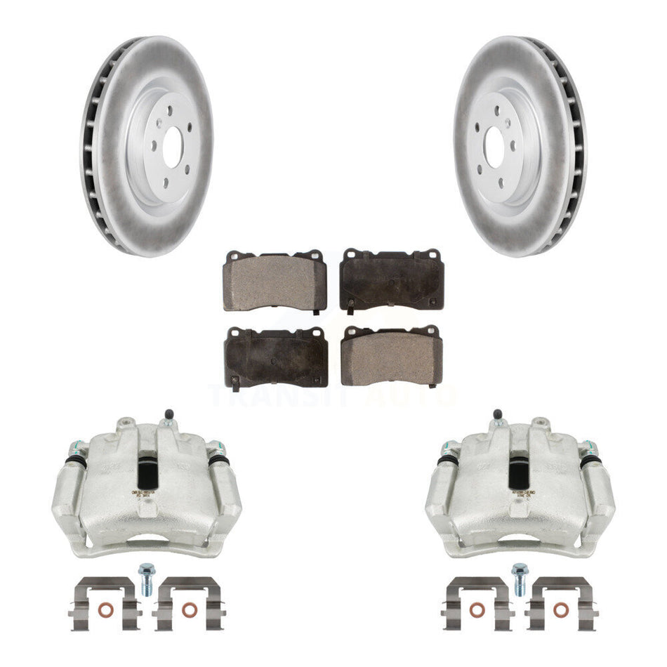 Front Brake Caliper Coat Rotor Ceramic Pad Kit For Buick Regal 2.4L With Brembo Calipers KCG-100501T